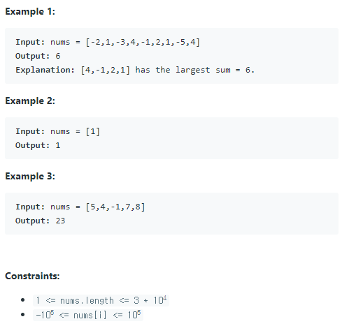 leetcode-maximum-subarray